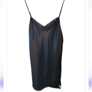 Victoria's Secret Black Lace Slip Dress Indie  Sleeze Whimsigoth Grunge Festival